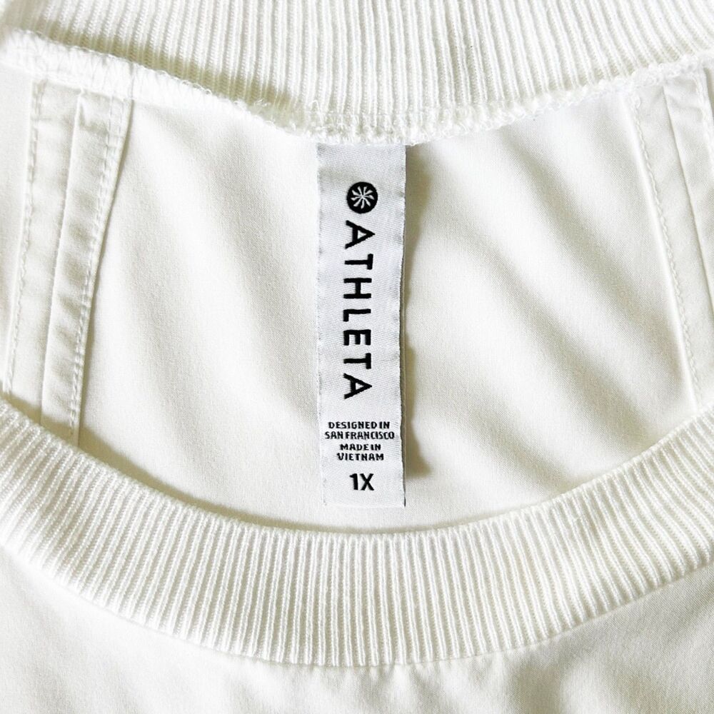 Athleta Zephyr Athletic Tank (1X) in Bright White Plus Size Athleisure Gym Yoga - Picture 9 of 13